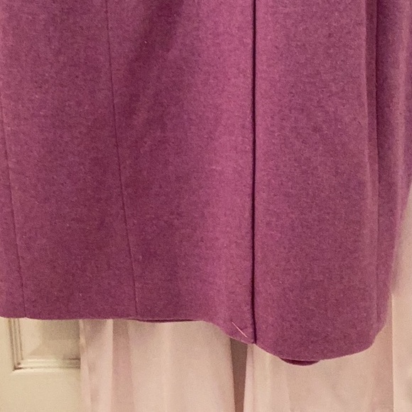 Double breasted wool blend coat in orchid. - Picture 7 of 8